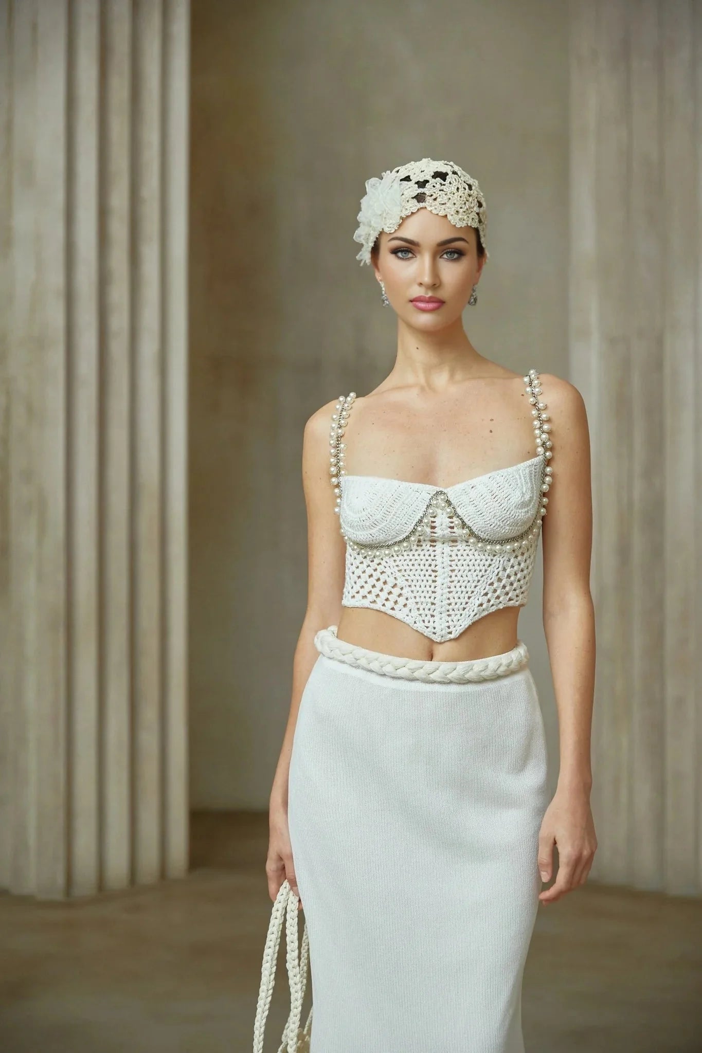 Kaitlin Top & Skirt Set Crochet Knit