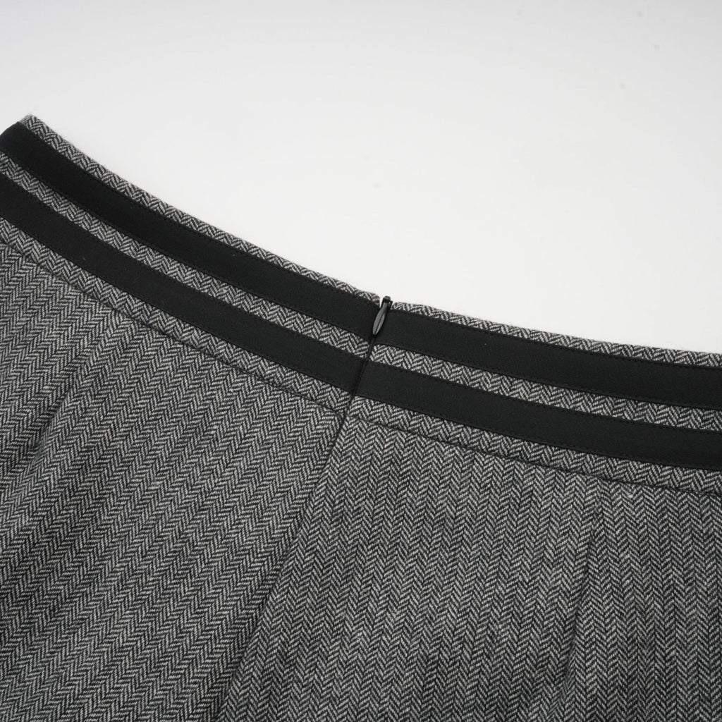 Kali Top & Shorts Herringbone Grey Peplum Crystal Embellished