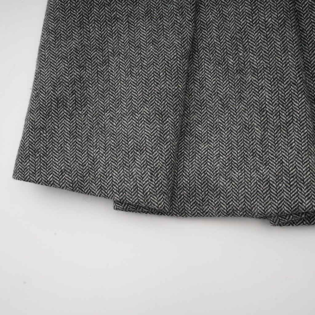 Kali Top & Shorts Herringbone Grey Peplum Crystal Embellished