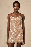 Kayleigh Mini Dress – Sleeveless – Sequin Embellishment – Crystal Embellishment