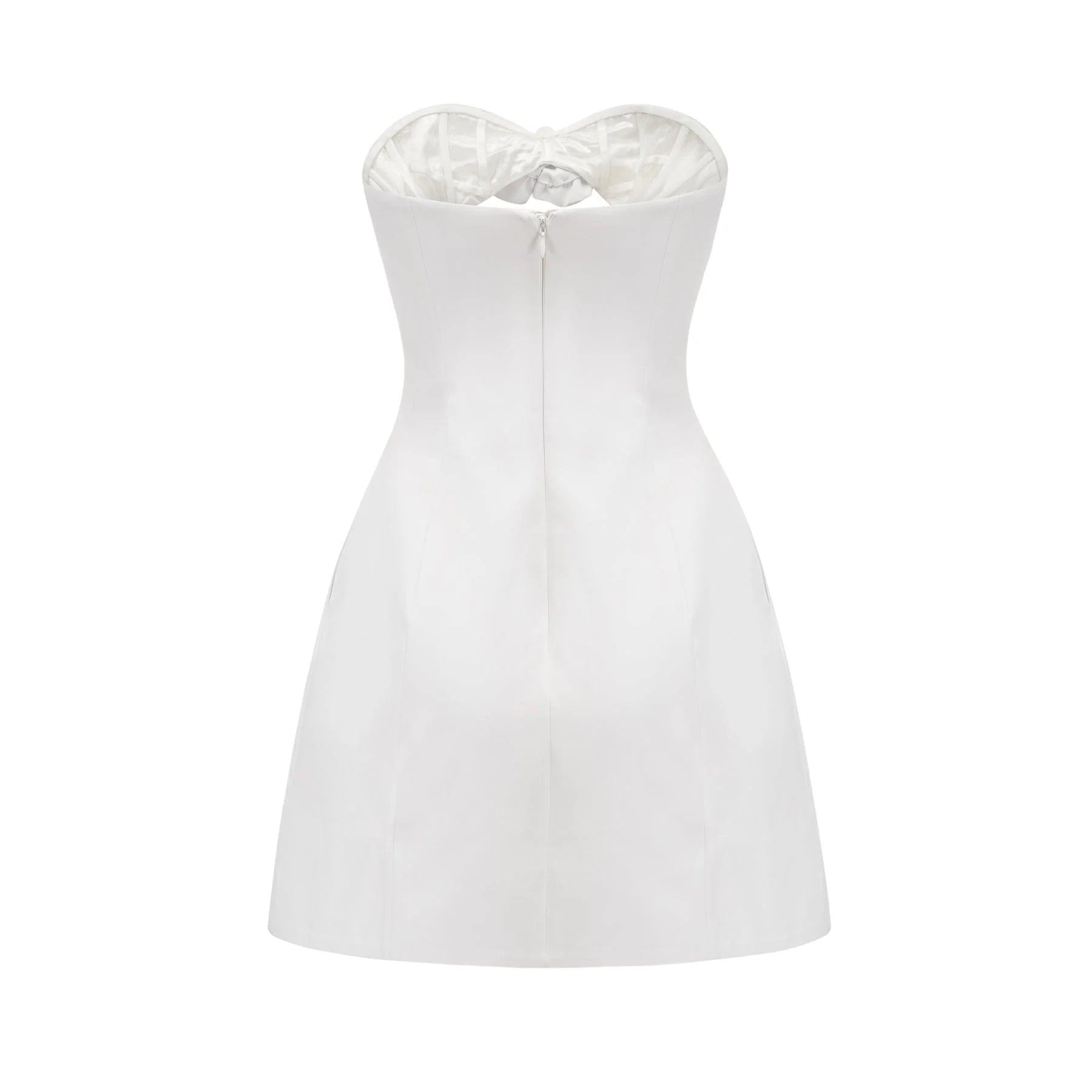 Kenzie Dress White Floral Cut - out & Off - shoulder Thigh - length