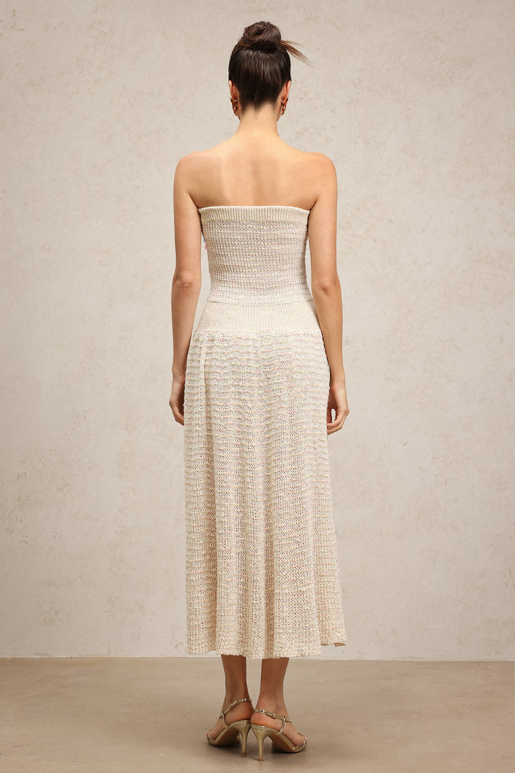 Kenzie White Sequin Embellished Maxi Dress