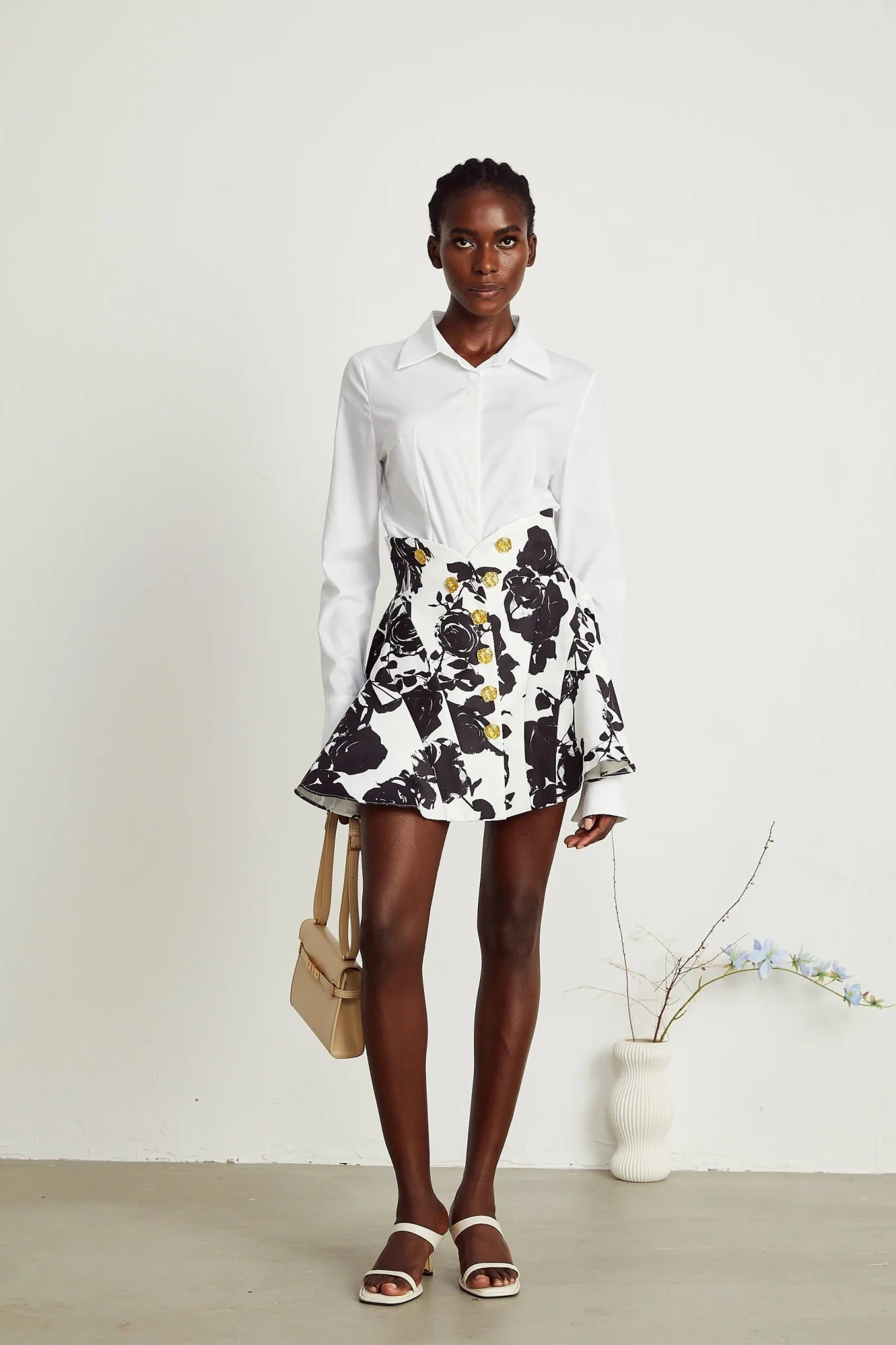 Kiara Shirt & Skirt Floral Print Matching Set