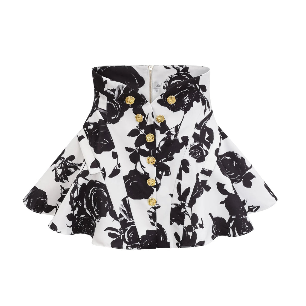 Kiara Shirt & Skirt Floral Print Matching Set