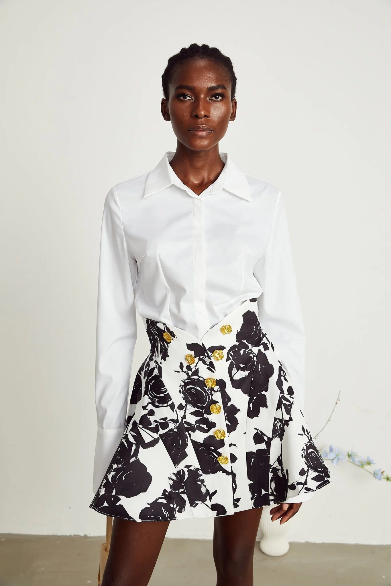 Kiara Shirt & Skirt Floral Print Matching Set