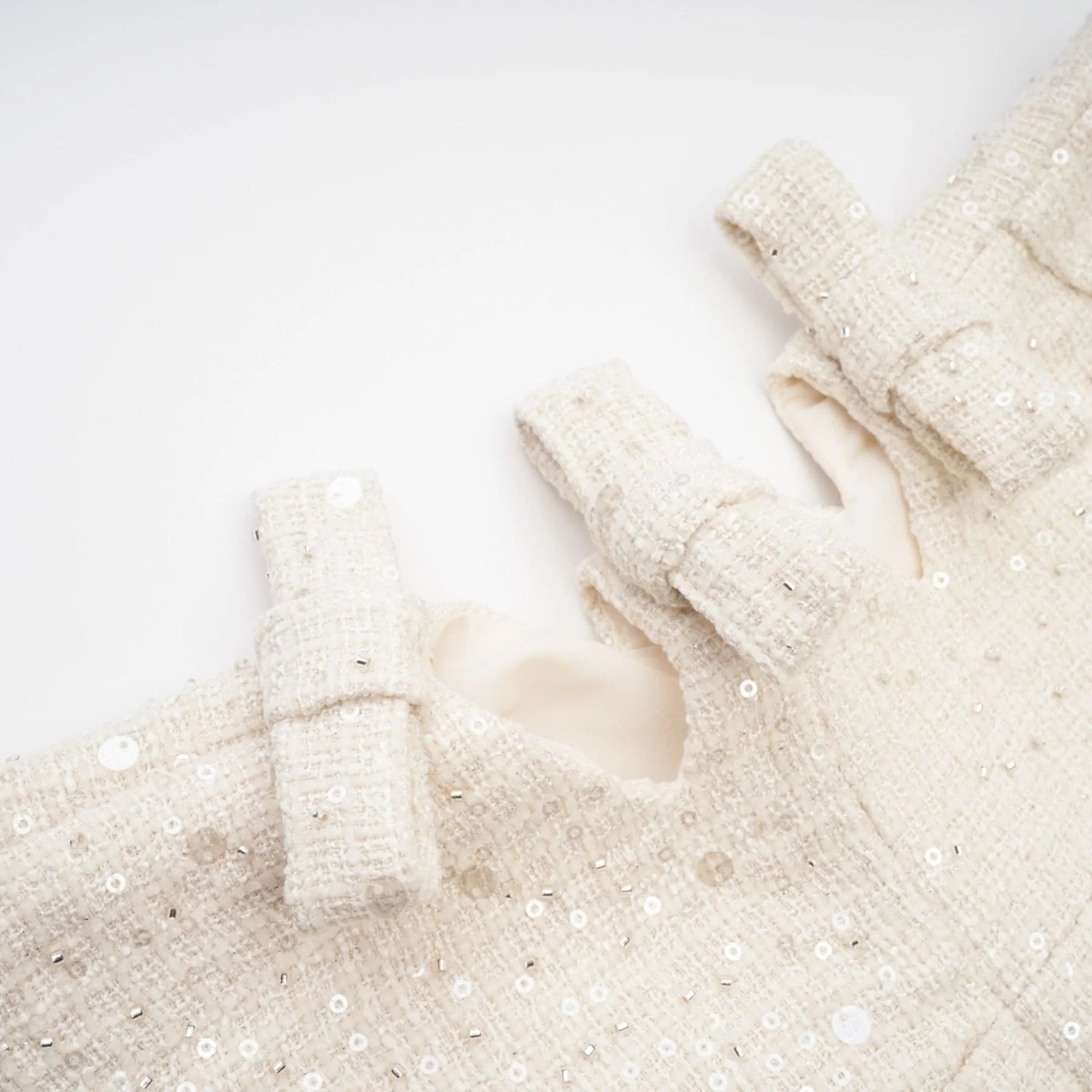Kiera Aurora Sequin Cut - Out Mini Dress in White