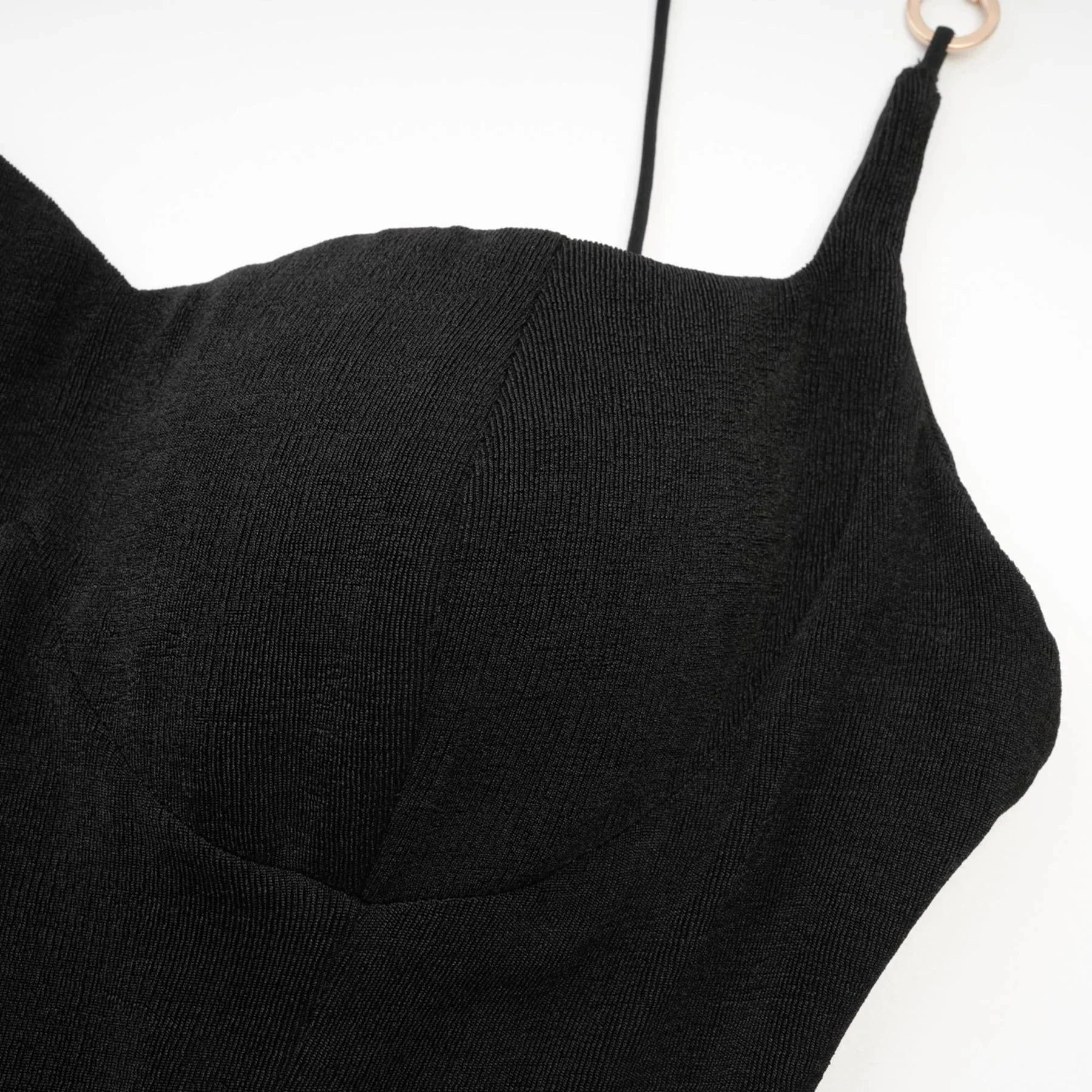 Kimberly Midi Dress Black Bustier Off - shoulder Design