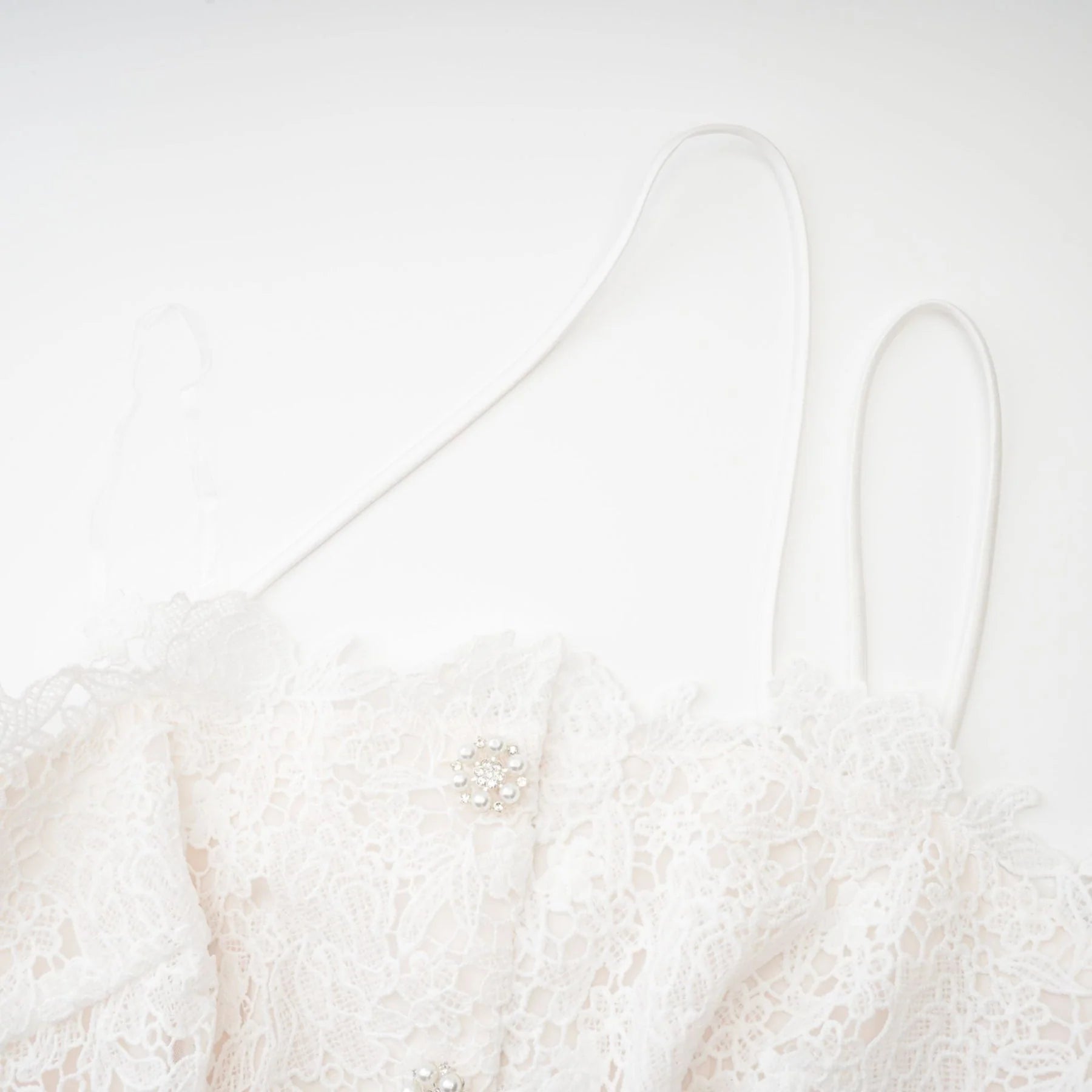 Kimberly Mini Dress White Lace Cut Out Ruffle Hem