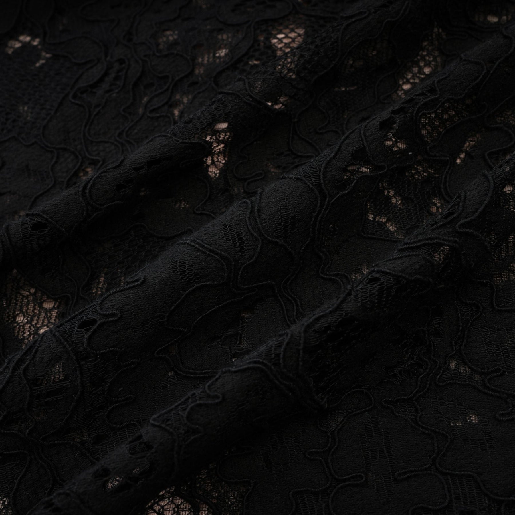 Kylitha Black Mini Dress with Lace Trim