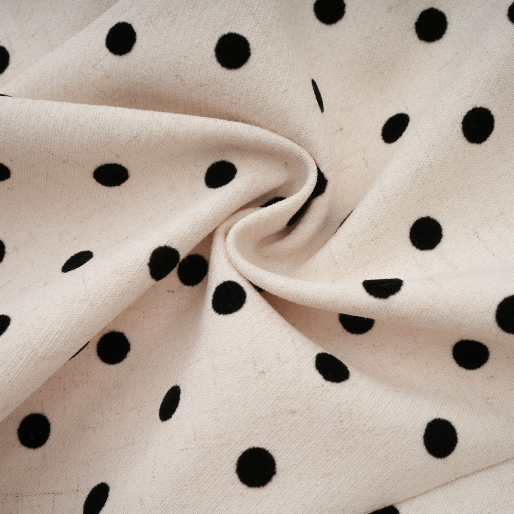 Laila Mini Dress - Polka - Dot Print Square Neck Puff Skirt