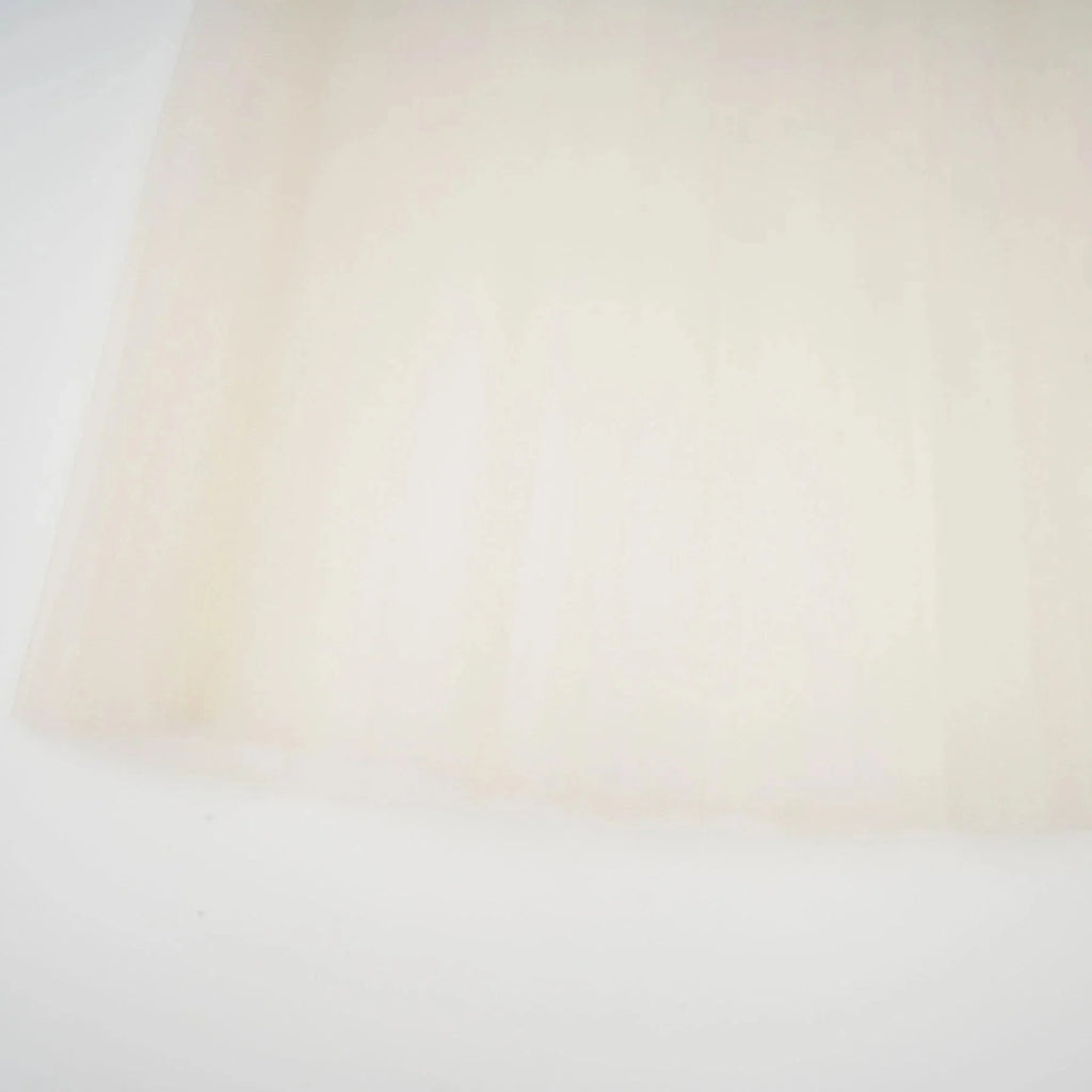Landry Midi Dress White Tulle Bow Crystal Accent Zip Ankle - Length