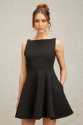 Lauretta Mini Dress Lauretta Sleeveless Flare Hem Black Dress