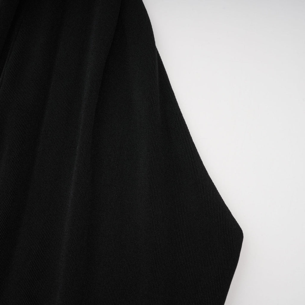 Lavinia Black Floral Maxi Dress with Halterneck and Slouchy Hood