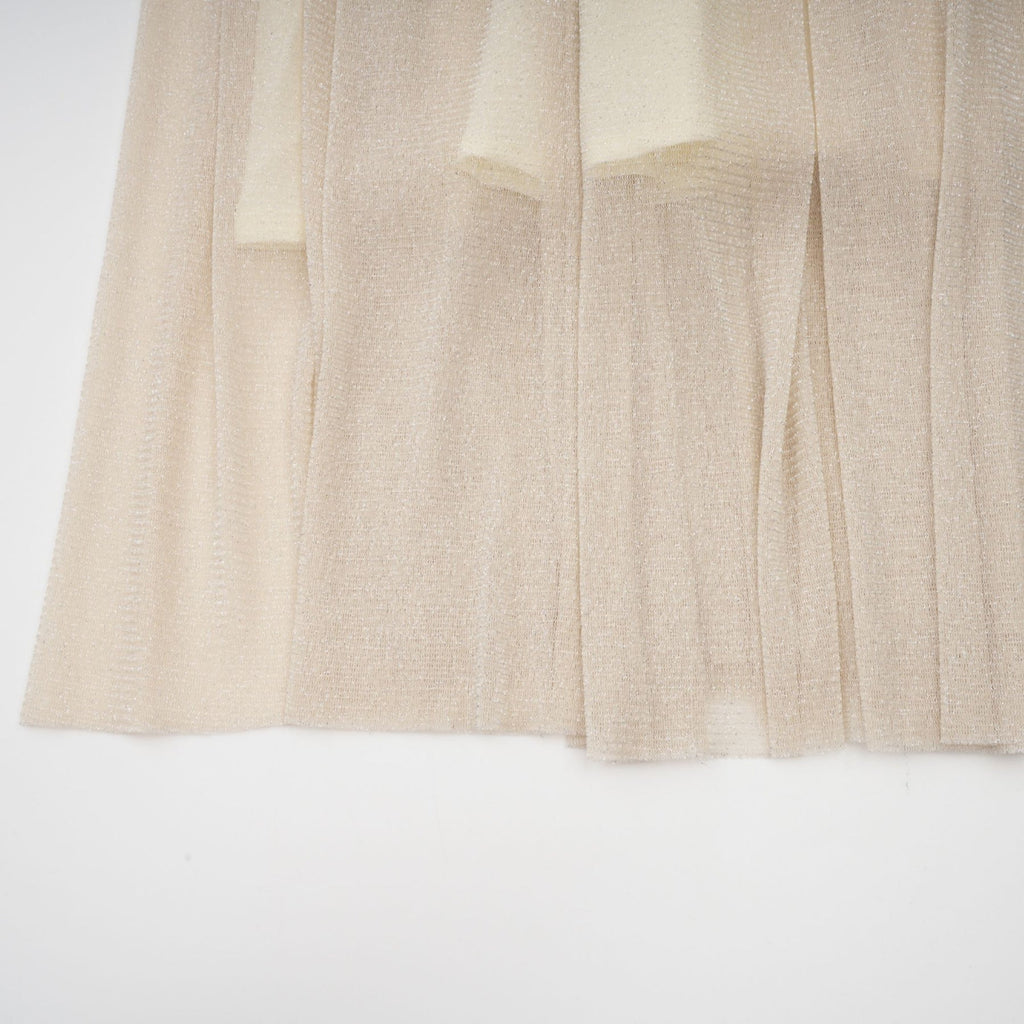 Leslie Metallic Threading Midi Dress in Neutrals