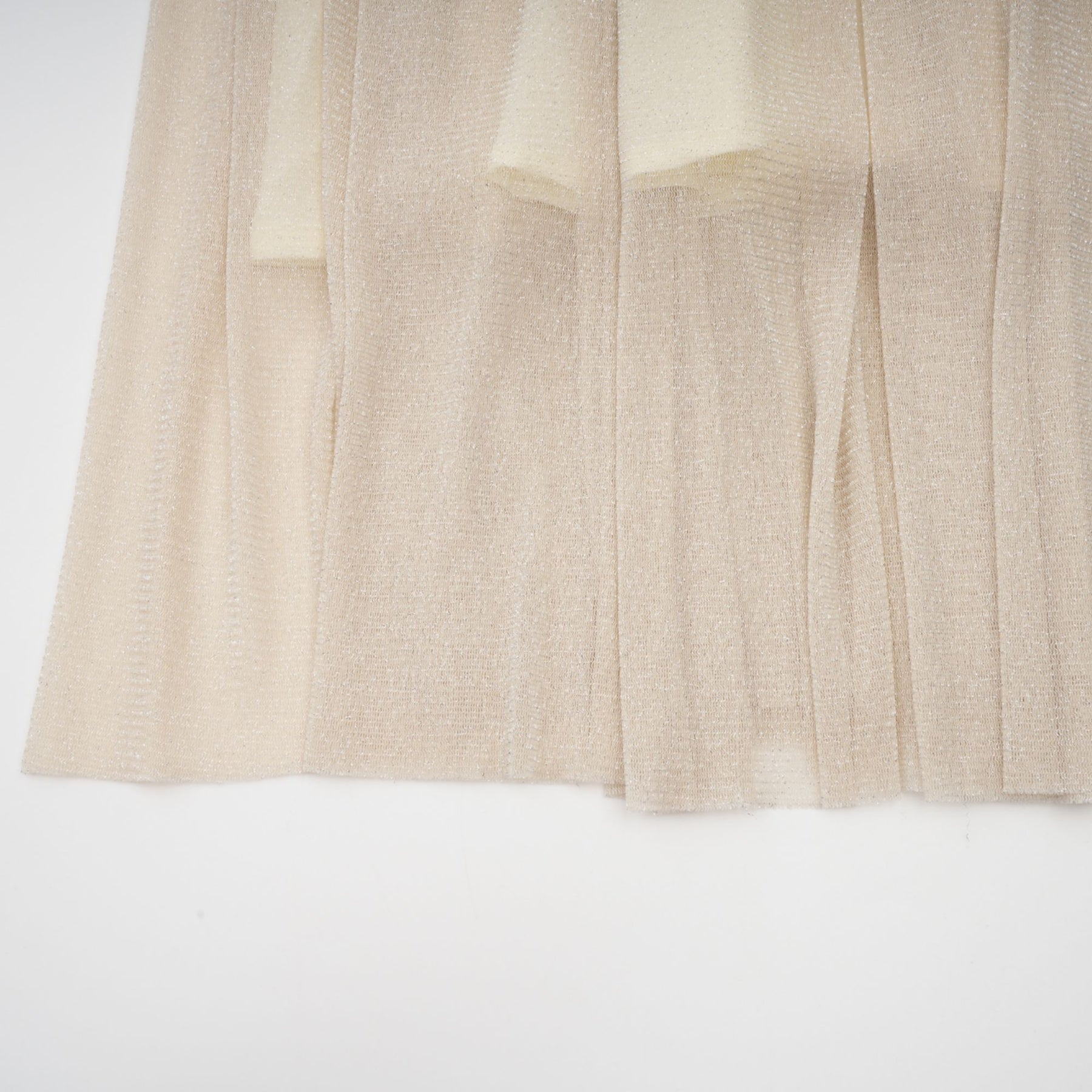 Leslie Metallic Threading Midi Dress in Neutrals