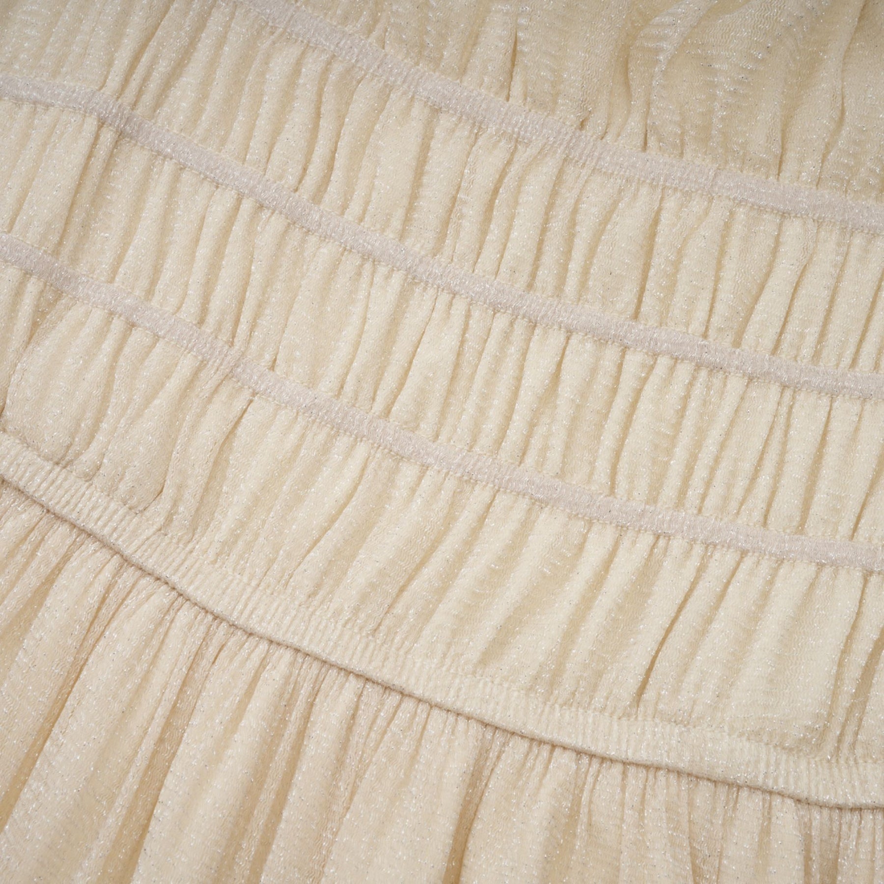 Leslie Metallic Threading Midi Dress in Neutrals