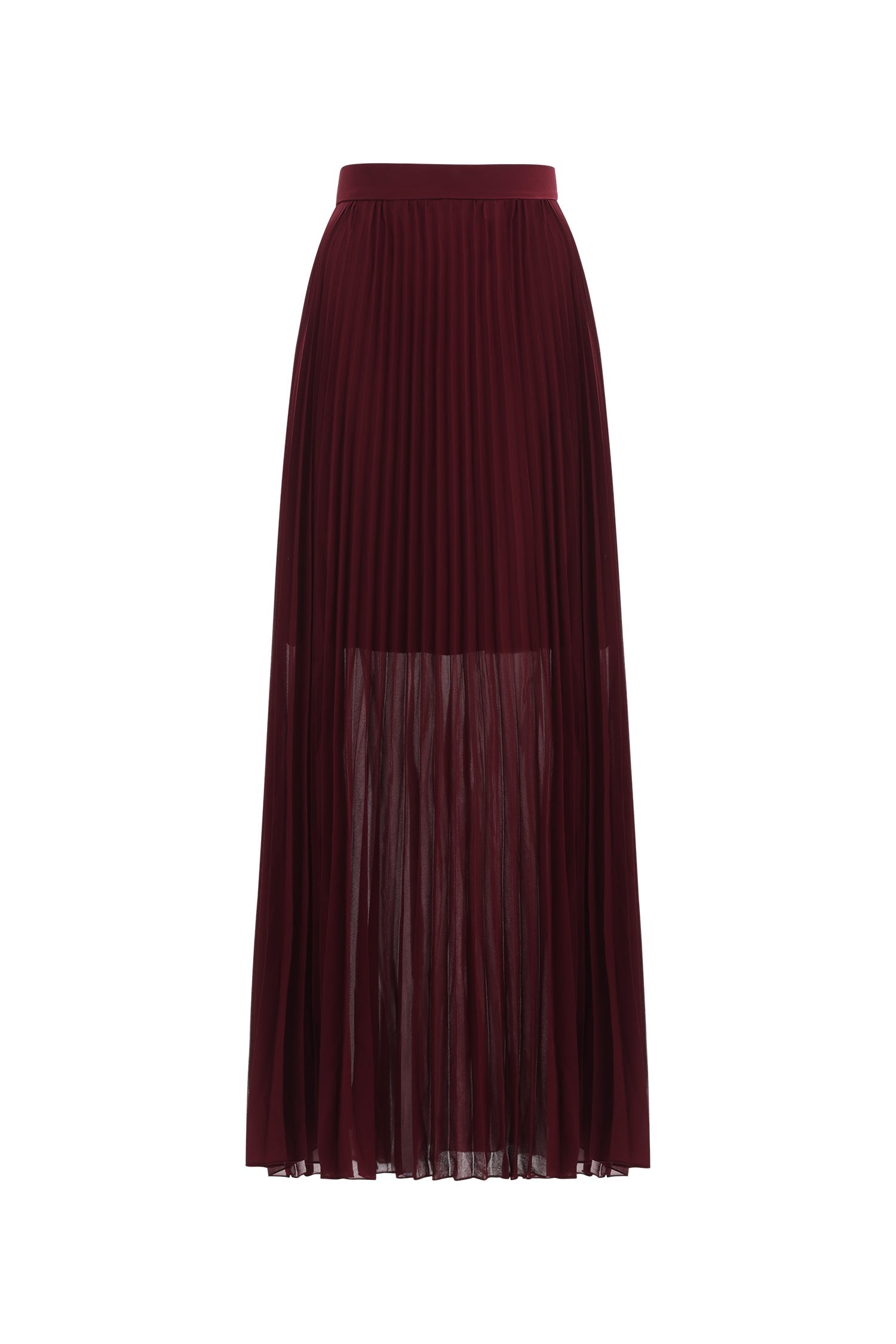 Lesly Burgundy Off-the-Shoulder Ruched Maxi Dress Long Sleeves Formal Evening Events