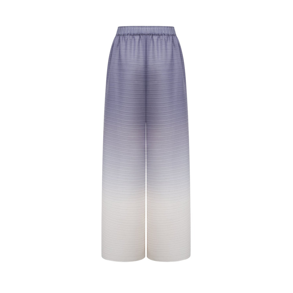 Letizia Blouse & Trousers Purple Gradient Wrinkled Set