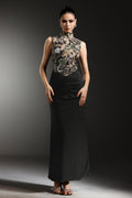 Lexi Black Floral Sequined Dress