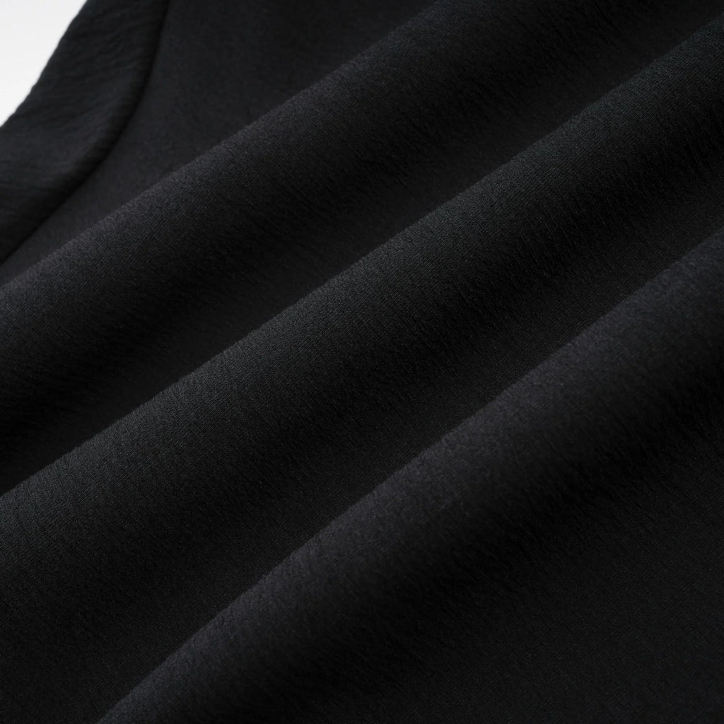 Lia Mini Dress Black Pleated Elastic Waistband Skirt