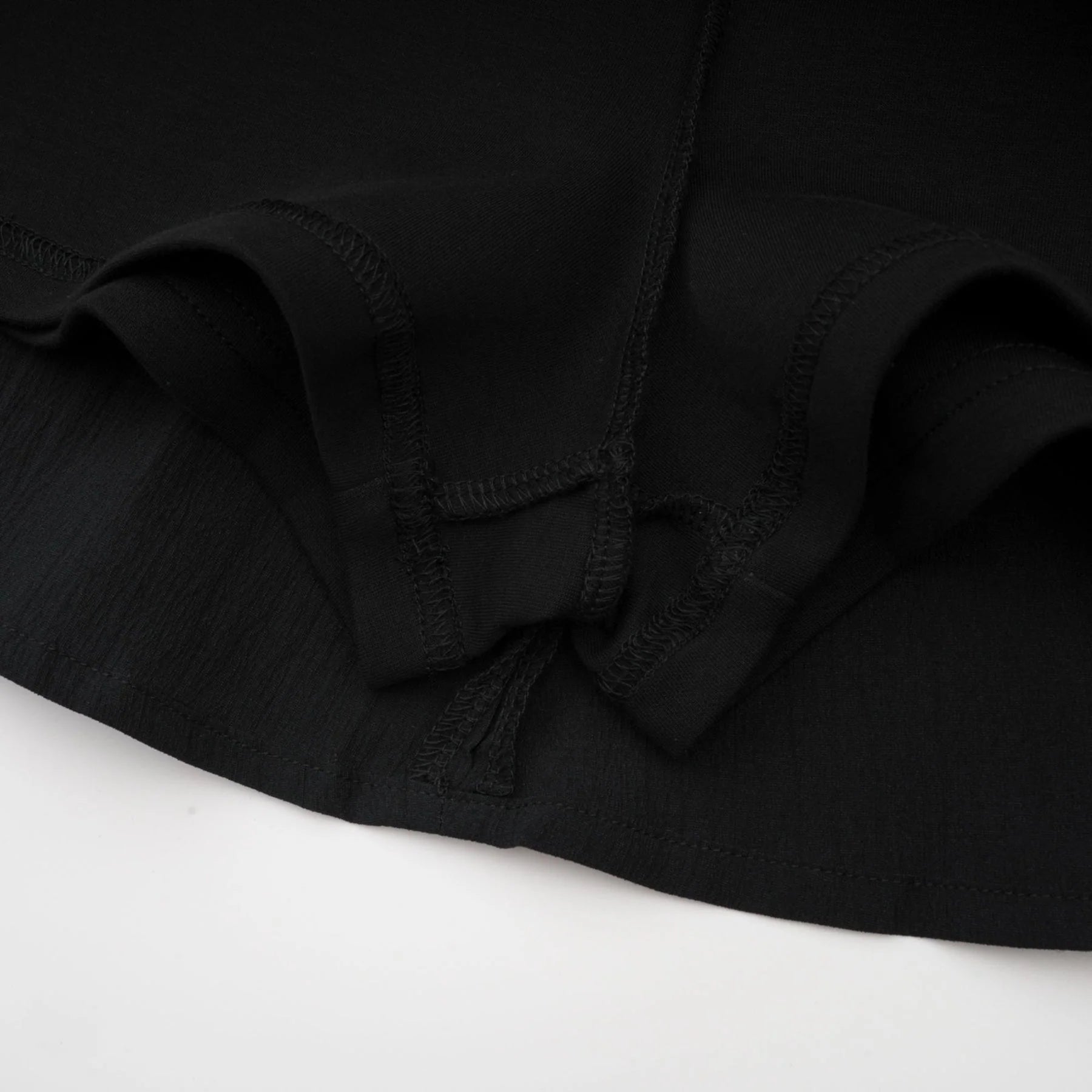 Lia Mini Dress Black Pleated Elastic Waistband Skirt