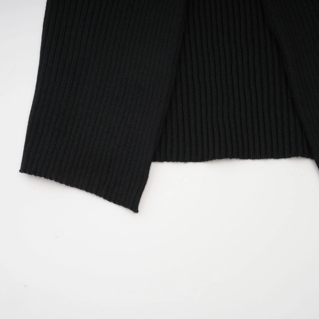 Liana Top Liana Twist Detail High Neck Sleeveless Black Ribbed