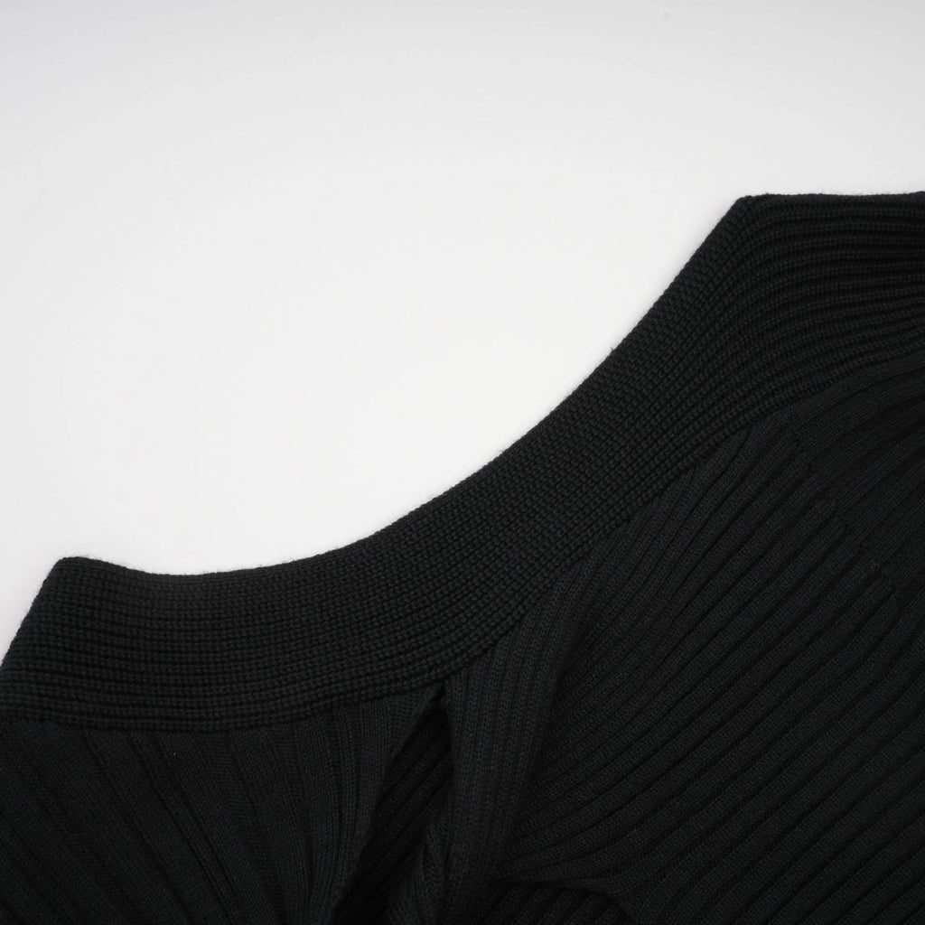 Liana Top Liana Twist Detail High Neck Sleeveless Black Ribbed