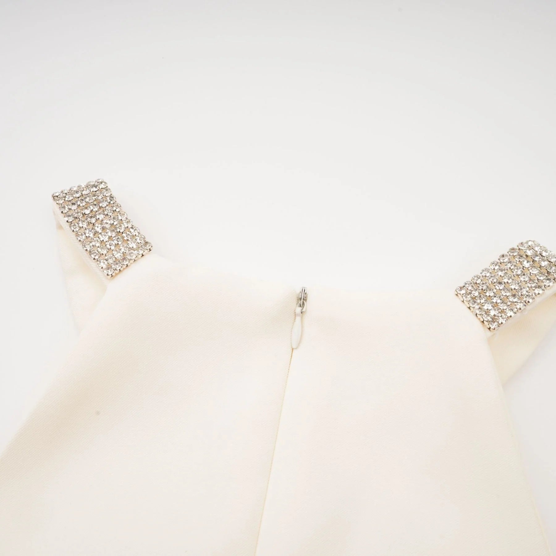 Lillian Mini Dress White Crystal Flare