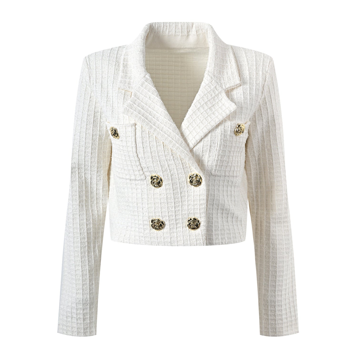 Livia Blazer & Skirt Set - Tailored Fit - Double - Breasted Design - Accents - Patch Pockets - Timeless Elegance