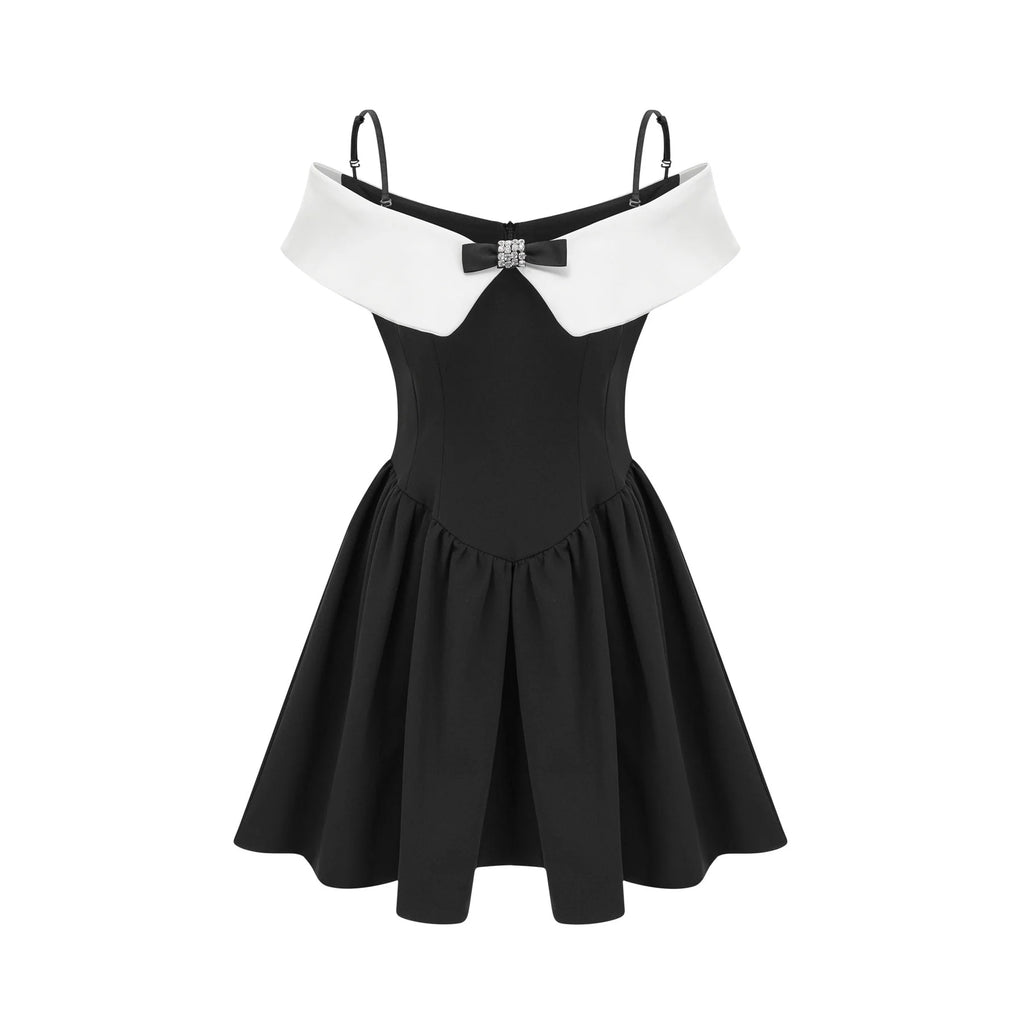 Lodovica Mini Dress Lodovica Reversible Off Shoulder Bowknot Panelled