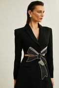 Lola Blazer with Crystal Bow Cut Out