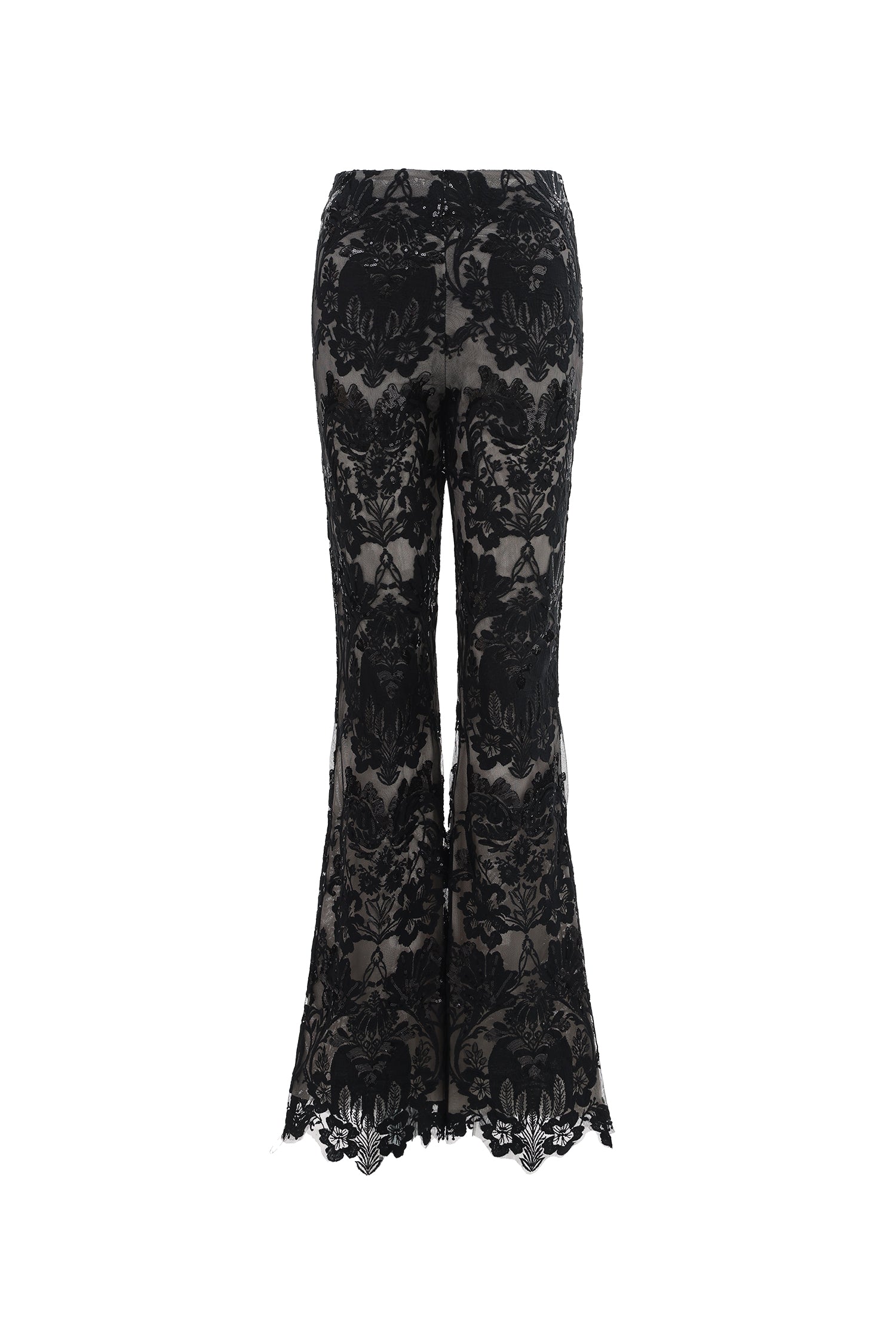 Lorelei Black Lace V-Neckline Tailored Fit Evening Dress
