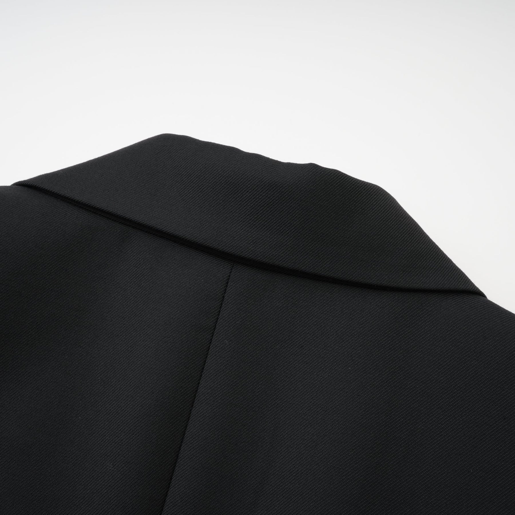 Luciana Blazer Black Wool Double Breasted Cinched & Padded