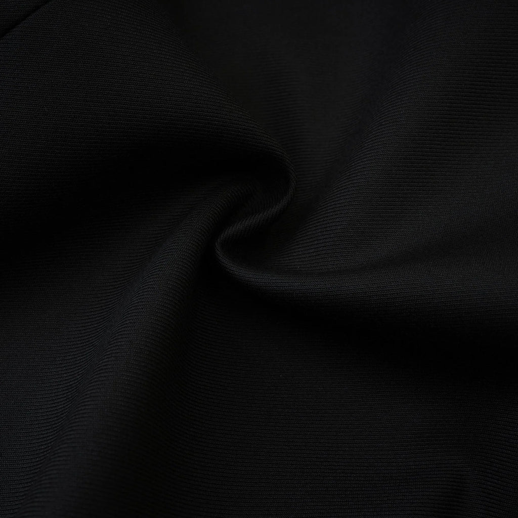 Luciana Blazer Black Wool Double Breasted Cinched & Padded