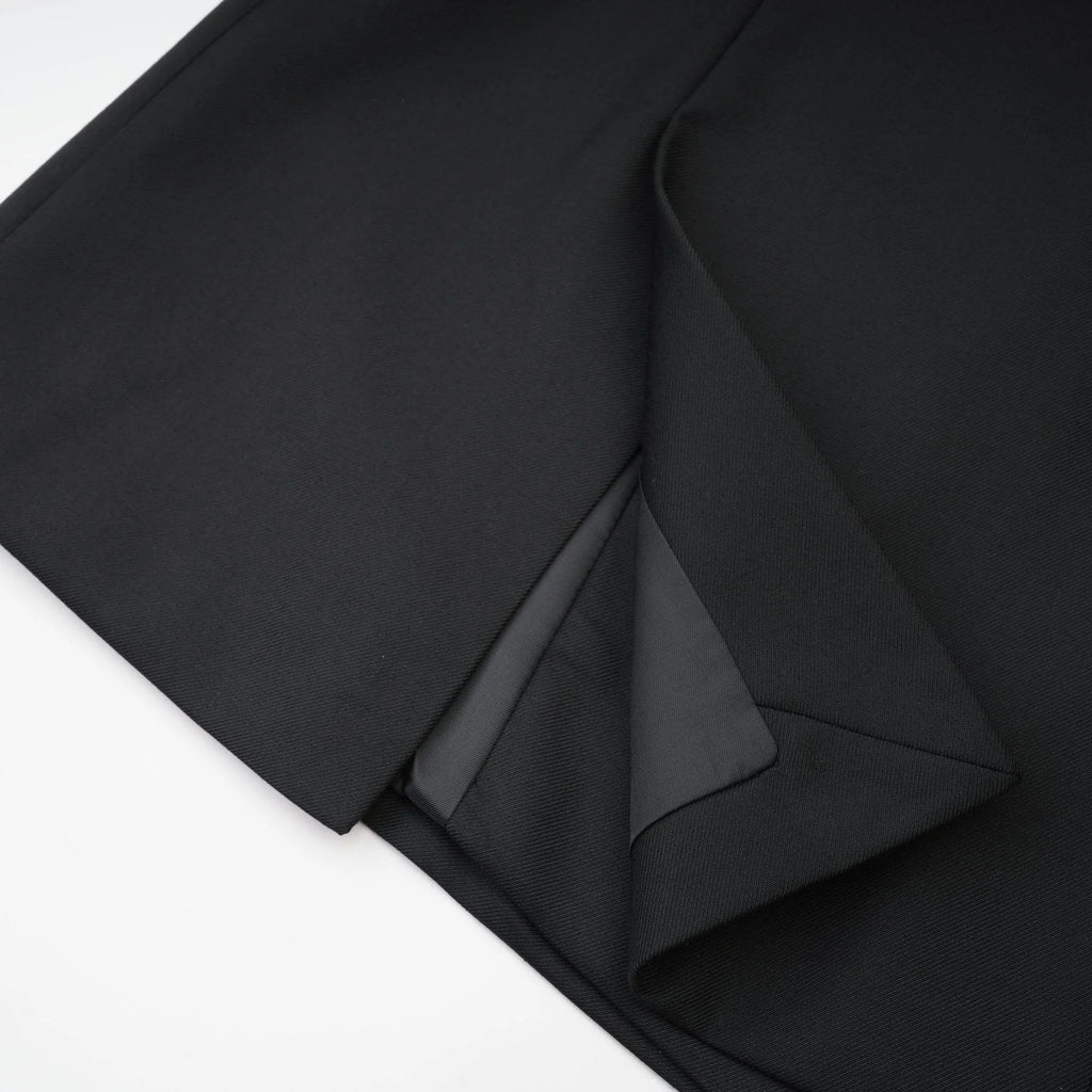 Luciana Blazer Black Wool Double Breasted Cinched & Padded