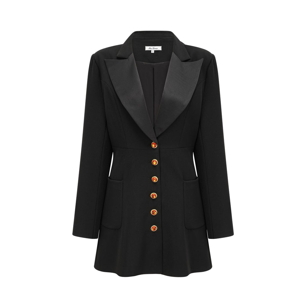 Lucrezia Blazer Black Single Breasted Dress