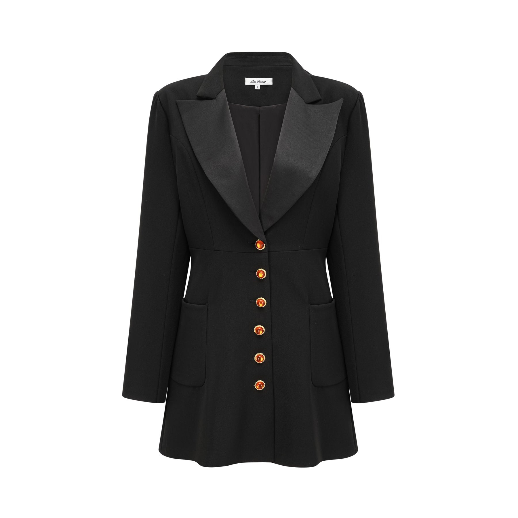 Lucrezia Blazer Black Single Breasted Dress