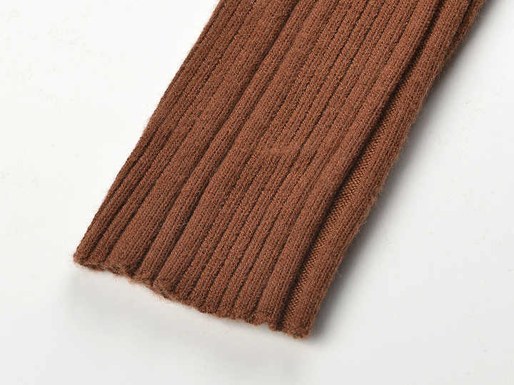 Lucy Dress - Long Fitted Silhouette - Button - Down Front - Ribbed Texture - Form - Fitting Accentuation