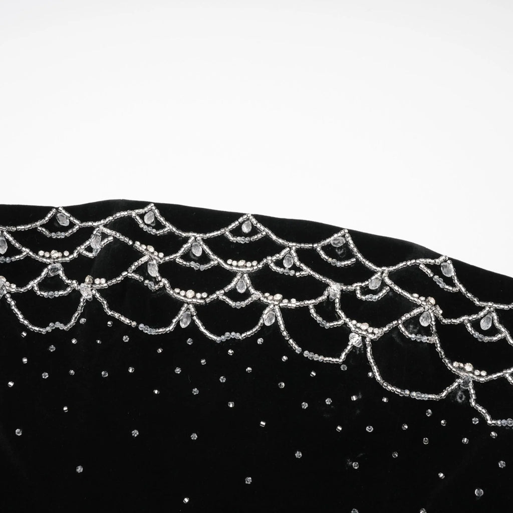 Lylah Mini Dress Black Velvet Offthe Shoulder Crystal Embellished