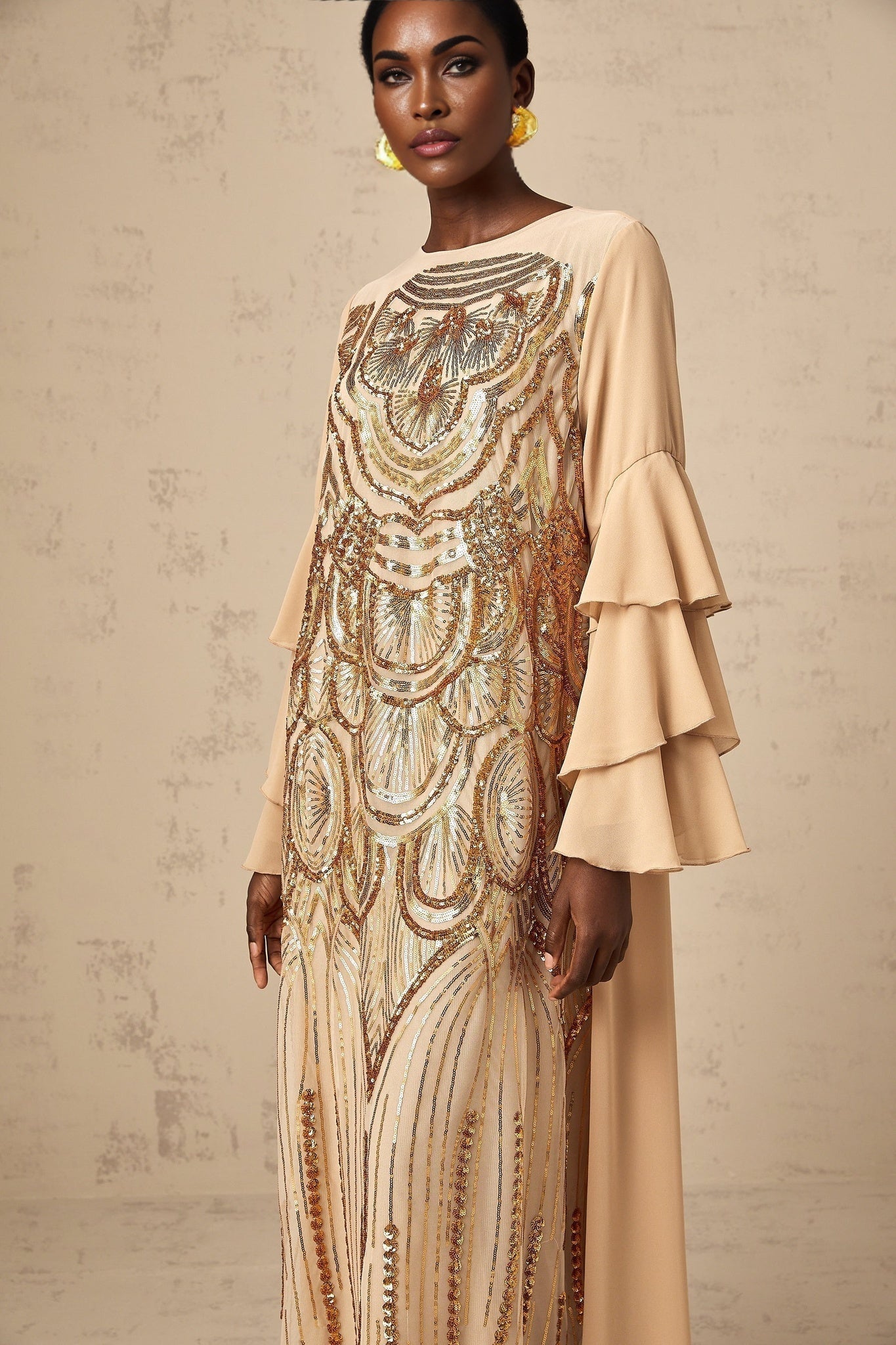 Mackenzie Gold - tone Maxi Dress