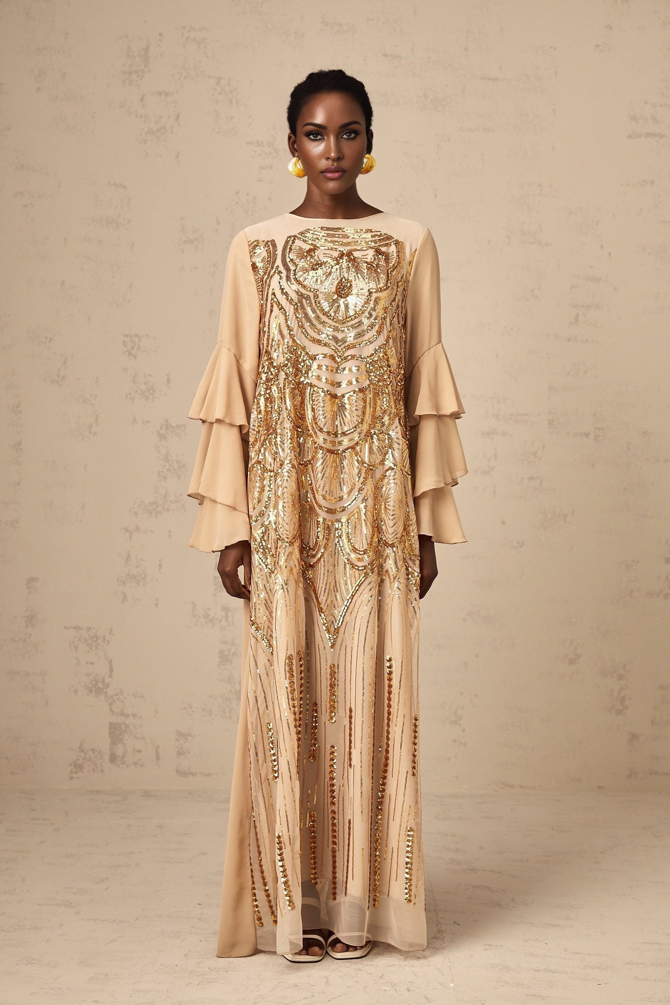 Mackenzie Gold - tone Maxi Dress