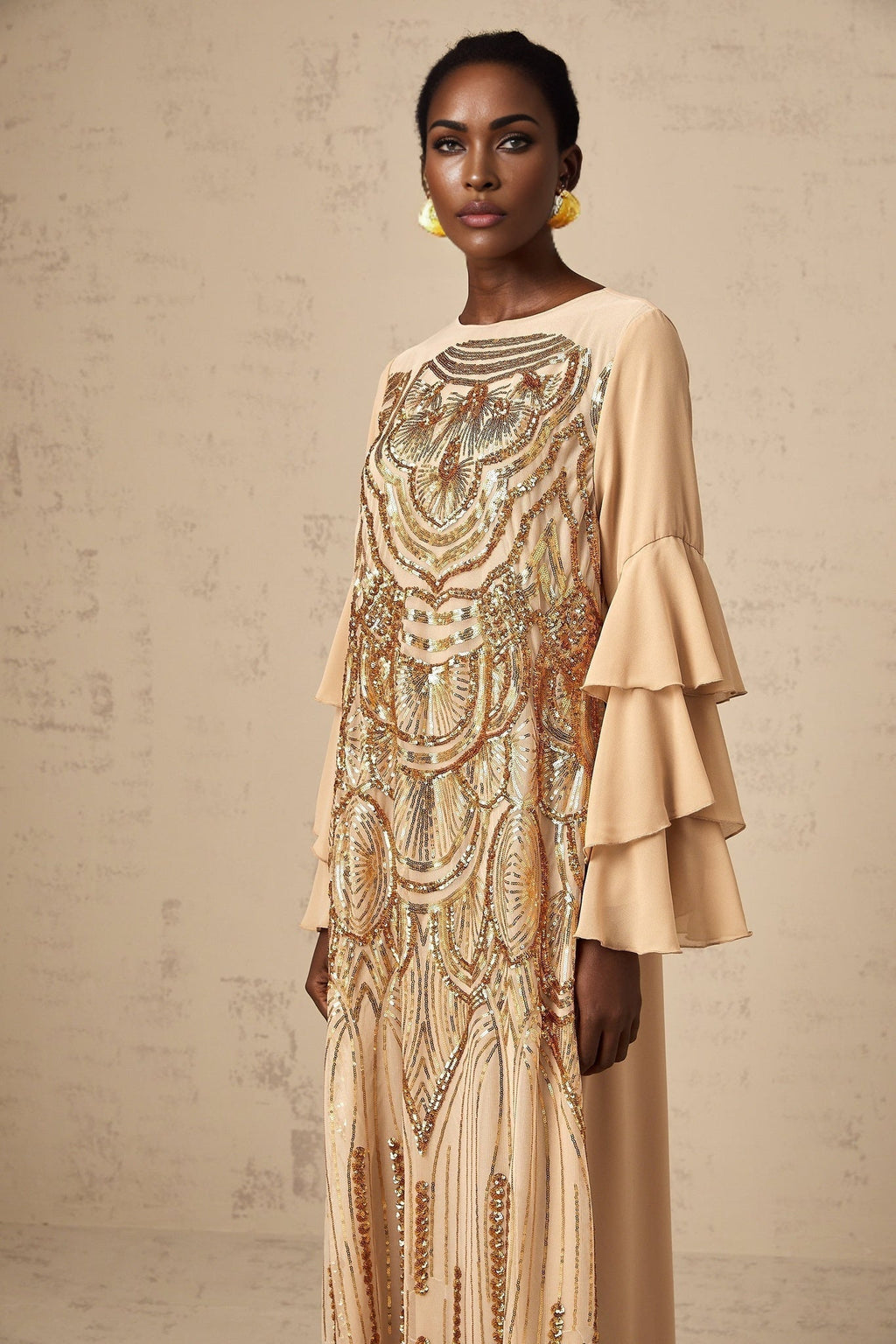 Mackenzie Gold - tone Maxi Dress