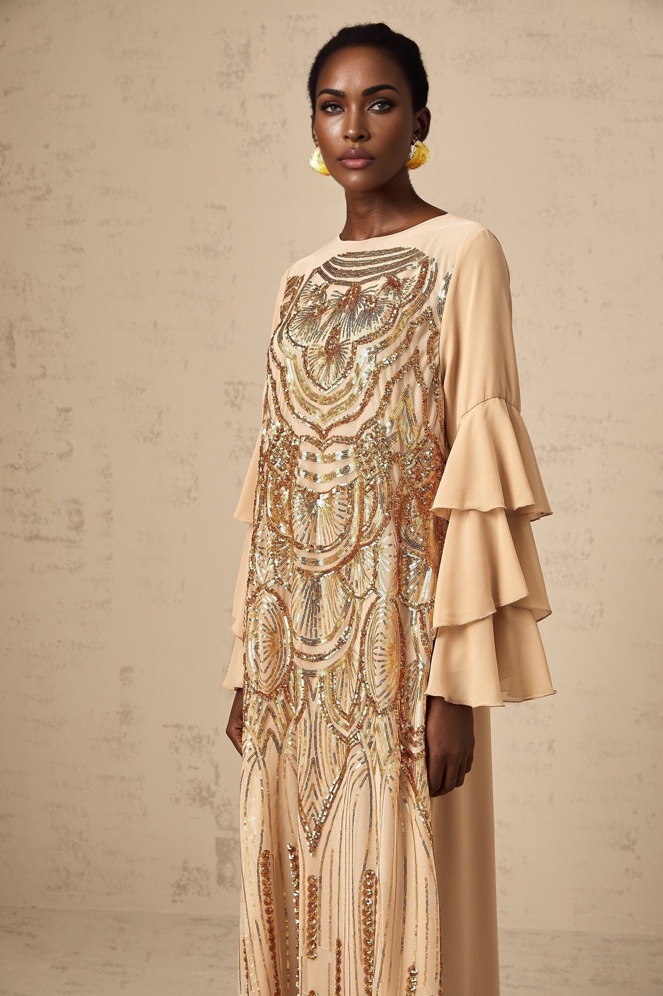 Mackenzie Gold - tone Maxi Dress