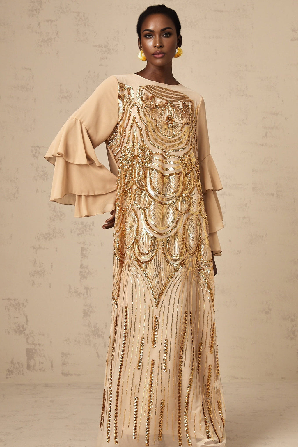 Mackenzie Gold - tone Maxi Dress