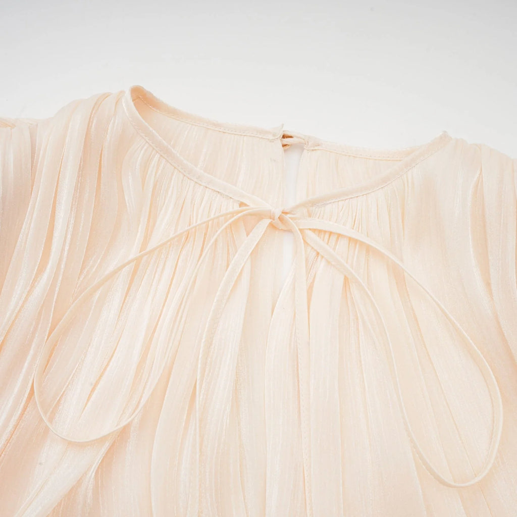 Macy Mini Dress with Twist Design and Ruffled Hem
