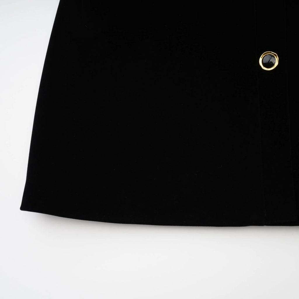 Madalynn Mini Dress Black Bow Sleeveless Bow Detail Straight Hem