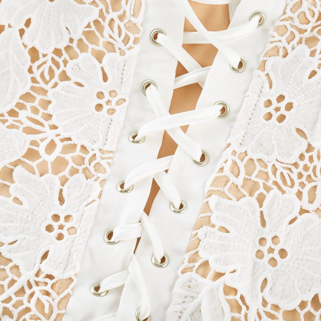 Maddalena Floral Midi Dress with Spaghetti Straps & Rear Tie Fastening