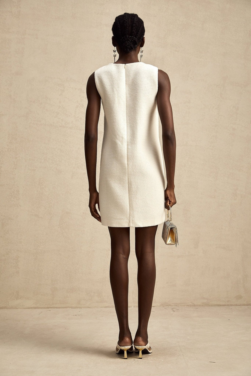 Madeline Mini Dress Madeline White Embroidered Cut Out Beaded