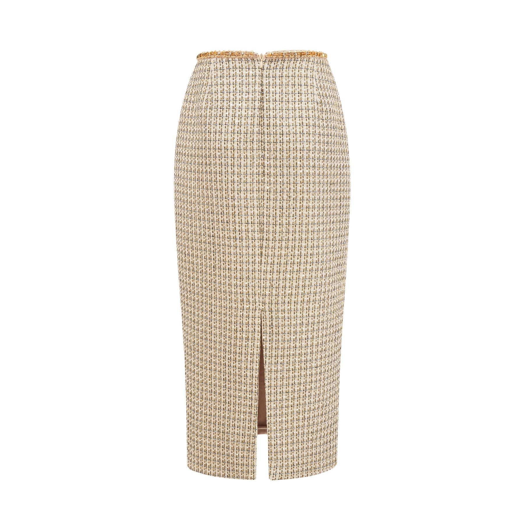 Maeve Jacket & Skirt Gold Tweed Sequin Set
