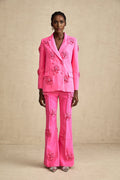 Maeve Jacket & Trousers Pink Floral Matching Set